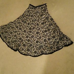 Ralph Lauren linen flare midi skirt